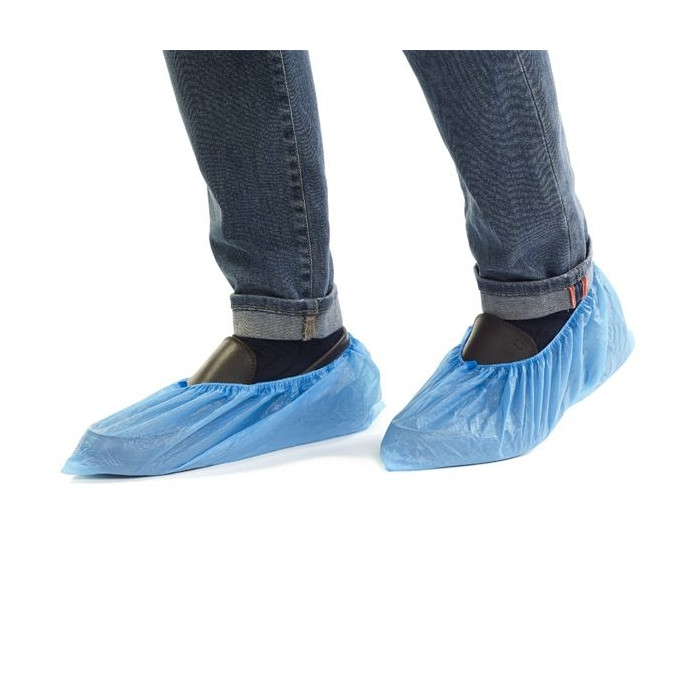Copri scarpe in PVC Blu 100 pz