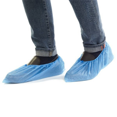Copri scarpe in PVC Blu 100 pz