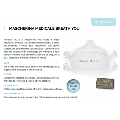 Mascherina Breath You Filtri ricambio 31pz