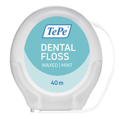 Dental Floss Waxed Mint 40mt TePe 