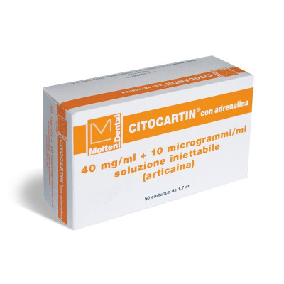 Citocartin 40 mg/ml + 10 microgrammi/ml 50tbf Molteni